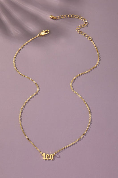 Laser cut zodiac sign pendant necklace - Tigbul's Variety Fashion Shop