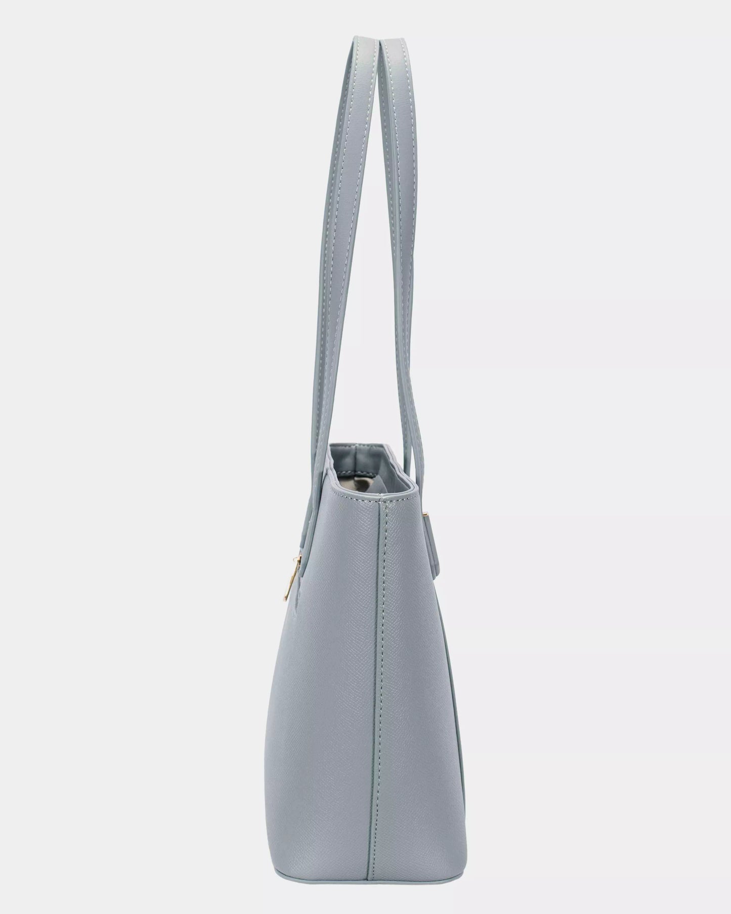 David Jones Leather Tote Bag with Gold Hardware - Tigbul's Variety Fashion Shop