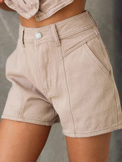 Sleeveless Button-Up Top and Shorts Denim Set - Tigbul's Variety Fashion Shop