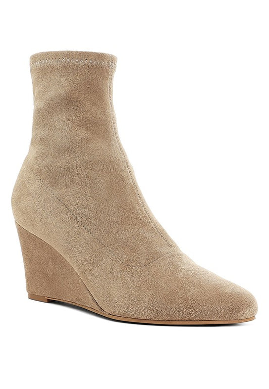 Yara Microfiber Wedge Sock Boots - Tigbul's Variety Fashion Shop