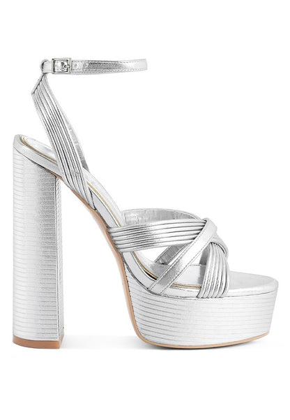 Splendid Cross Strap High Heeled Sandals - Tigbul's Variety Fashion Shop