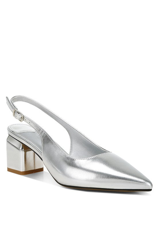 Zofoya Metallic Faux Leather Slingback Sandals - Tigbul's Variety Fashion Shop