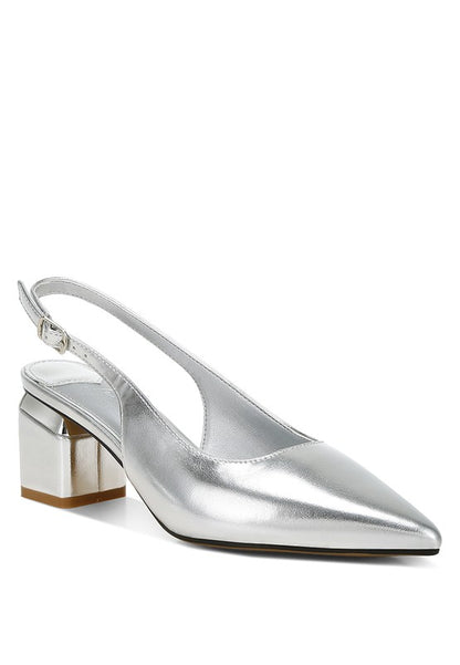 Zofoya Metallic Faux Leather Slingback Sandals - Tigbul's Variety Fashion Shop
