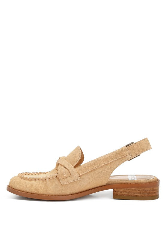 Nemykin Woven Strap Slingback Loafers - Tigbul's Variety Fashion Shop