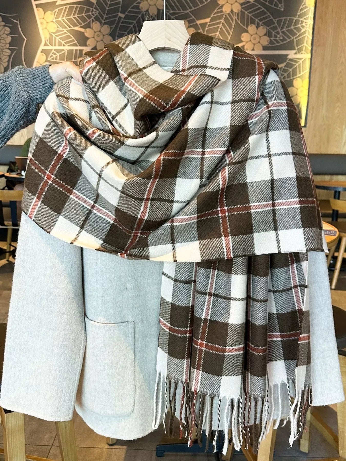 Classic Plaid Fringe Scarf - Tigbul's Variety Fashion Shop