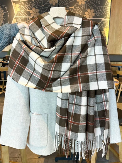 Classic Plaid Fringe Scarf - Tigbul's Variety Fashion Shop