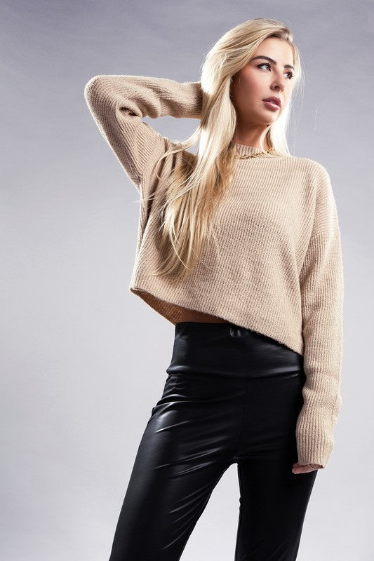 Mock Neck Pullover - Tigbul's Variety Fashion Shop