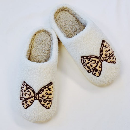 Emily Bow Cozy Lounge Slippers - Tigbul's Variety Fashion Shop