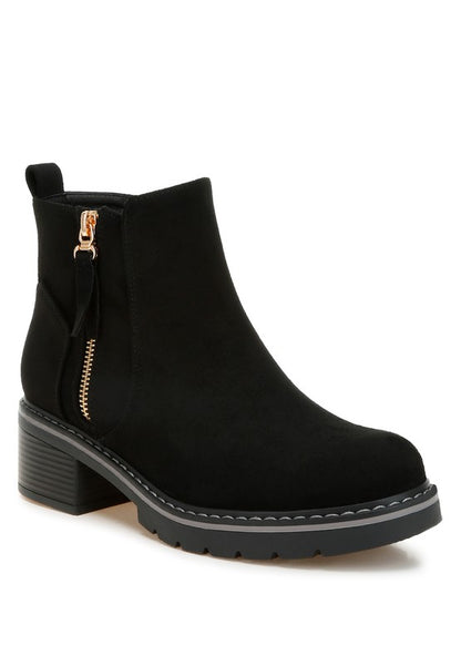 Tigris Microfiber Zipper Boots - Tigbul's Variety Fashion Shop