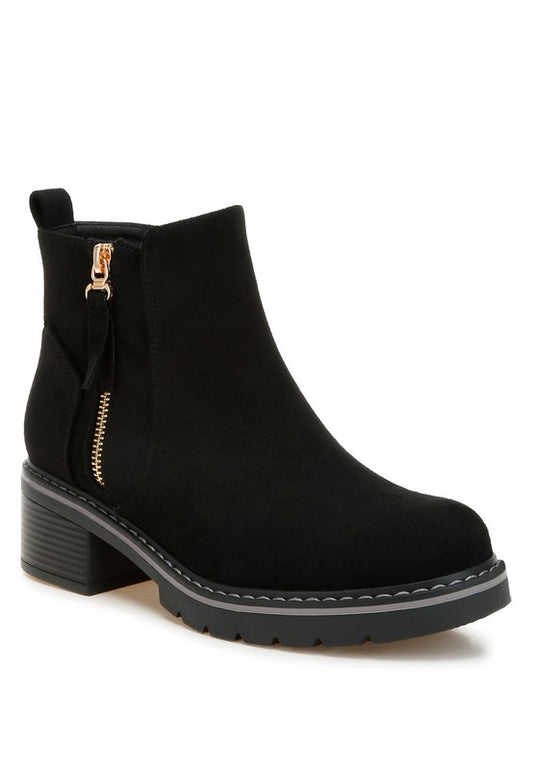 Tigris Microfiber Zipper Boots - Tigbul's Variety Fashion Shop