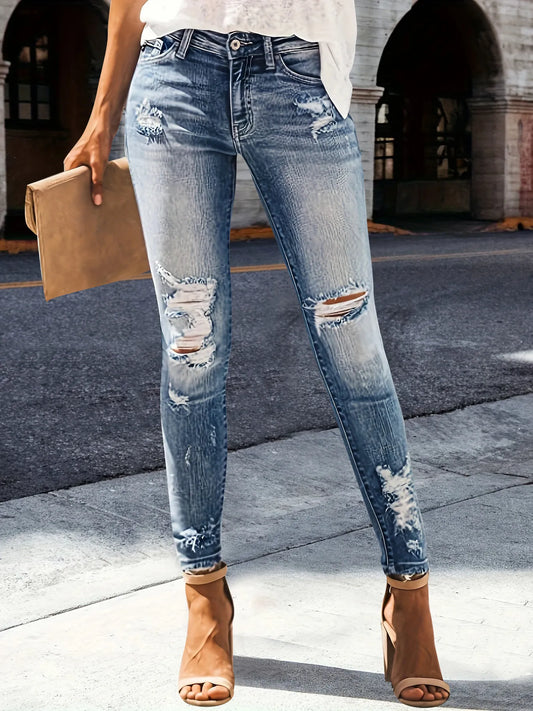 Distressed Skinny Jeans - Tigbul's Variety Fashion Shop