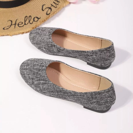 Round Toe Flats Slip-Ons - Tigbul's Variety Fashion Shop