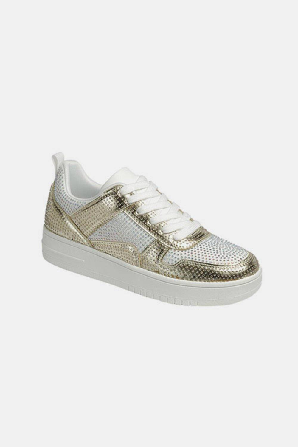 Forever Link Rhinestone Platform Flat Sneakers - Tigbul's Variety Fashion Shop