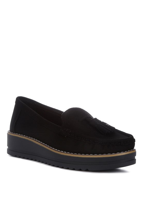 Daiki Platform Lug Sole Tassel Loafers - Tigbul's Variety Fashion Shop