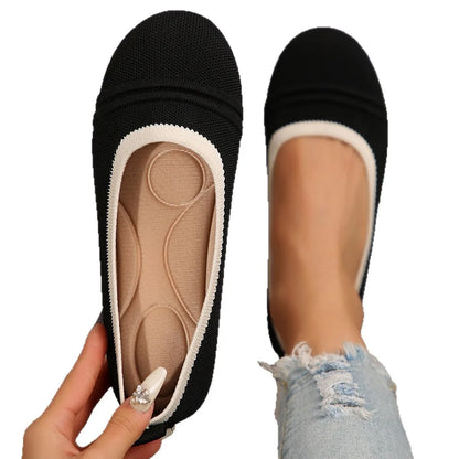 Round Toe Flat Slip-Ons - Tigbul's Variety Fashion Shop