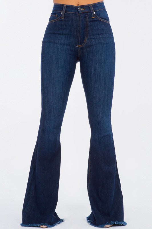 Bell Bottom Jean in Dark Denim - Tigbul's Variety Fashion Shop