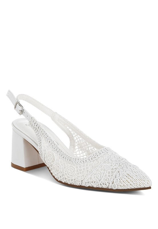 Tolina Woven Design Slingback Sandals - Tigbul's Variety Fashion Shop