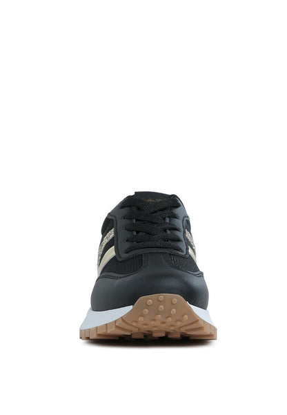 Tapers Glitter Detail Chunky Sneakers - Tigbul's Variety Fashion Shop