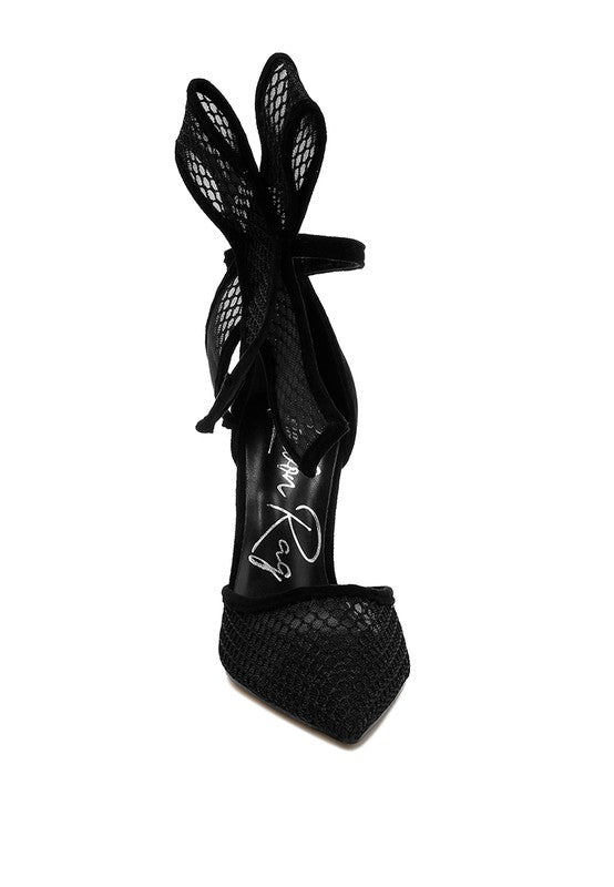 Regenta Big Bow Detail Stiletto Sandals - Tigbul's Variety Fashion Shop