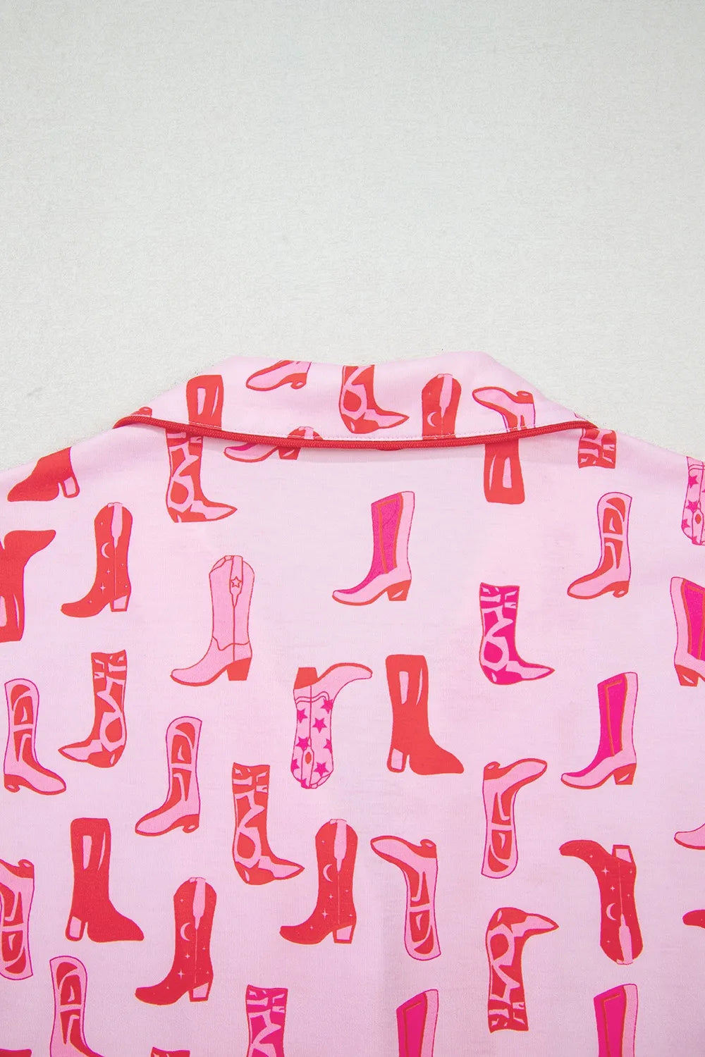Cowgirl Boots Printed Shirt and Shorts Set - Tigbul's Variety Fashion Shop