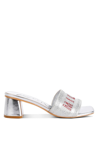 Punstar Diamante Embellished Milan Sandals - Tigbul's Variety Fashion Shop