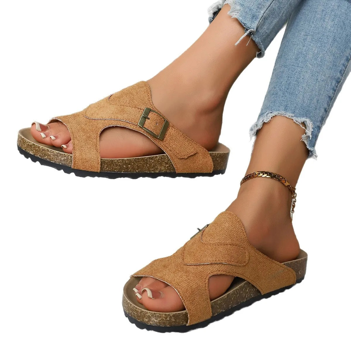 Open Toe Cutout Sandals - Tigbul's Variety Fashion Shop