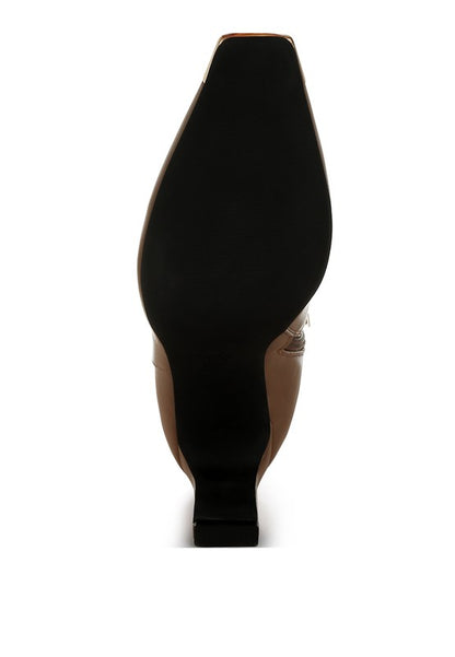 Orca Metallic Cap Toe Faux Leather Boots - Tigbul's Variety Fashion Shop