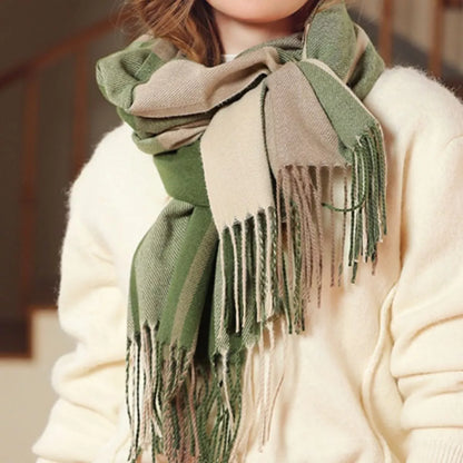 Plaid Fringe Scarf - Tigbul's Variety Fashion Shop
