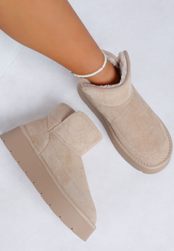 Holias Chunky Heeled Snow Boots - Tigbul's Variety Fashion Shop