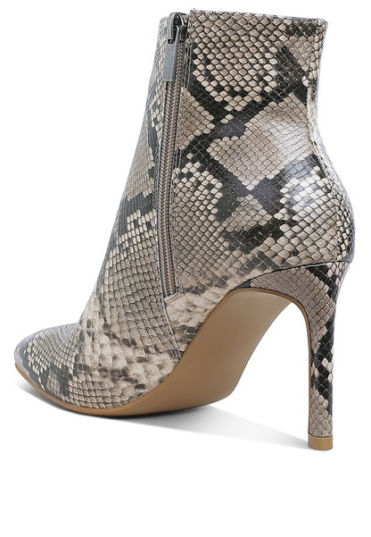 Tatria Textured Stiletto Heel Ankle Boots - Tigbul's Variety Fashion Shop