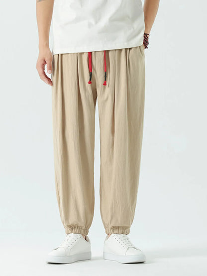 Men's Drawstring Wide Leg Relaxed Fit Pants - Tigbul's Variety Fashion Shop