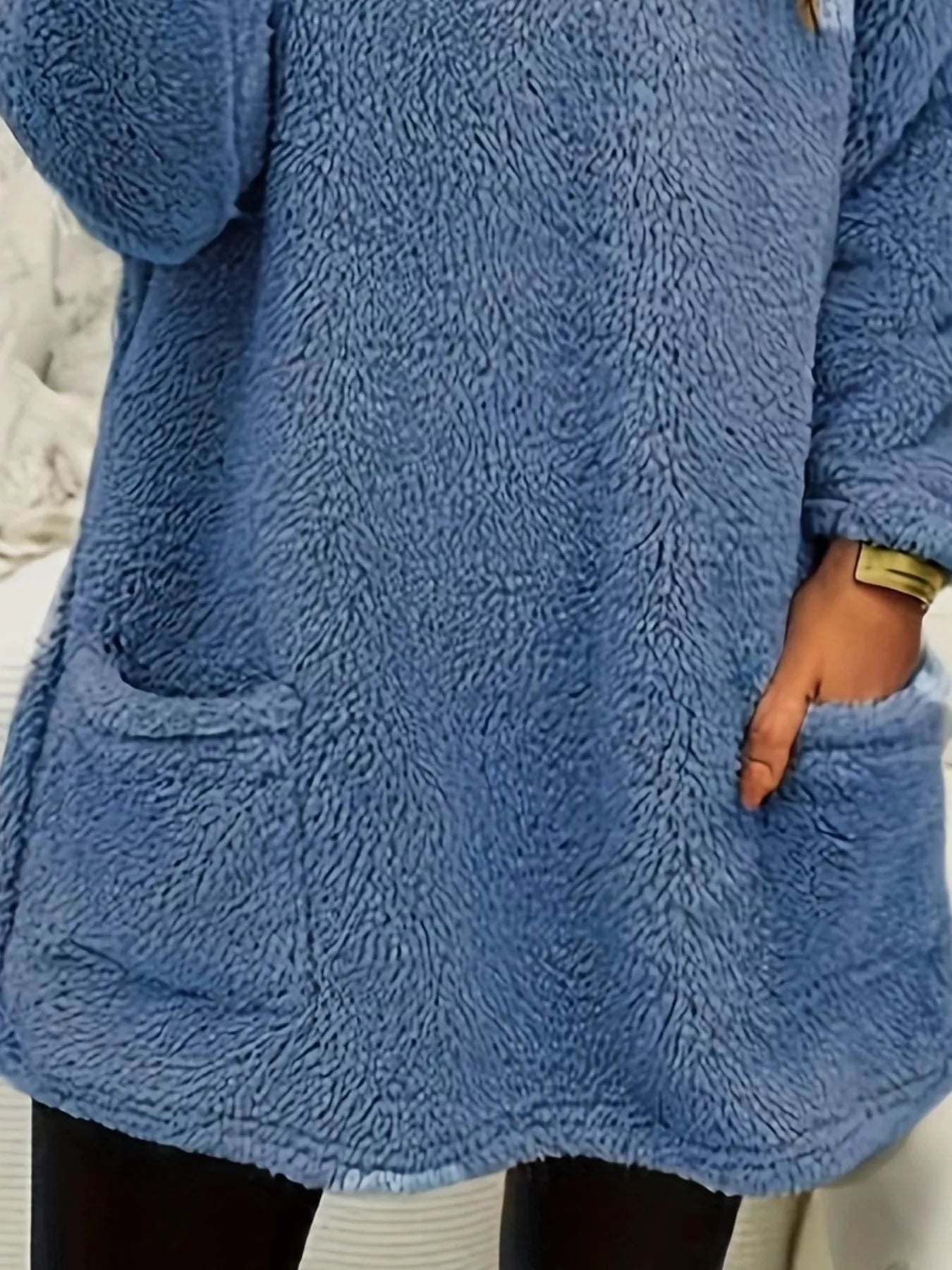 Fleece Long Sleeve Sweatshirt - Tigbul's Variety Fashion Shop