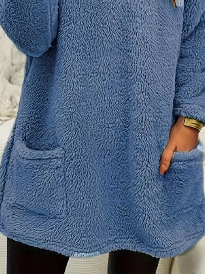 Fleece Long Sleeve Sweatshirt - Tigbul's Variety Fashion Shop