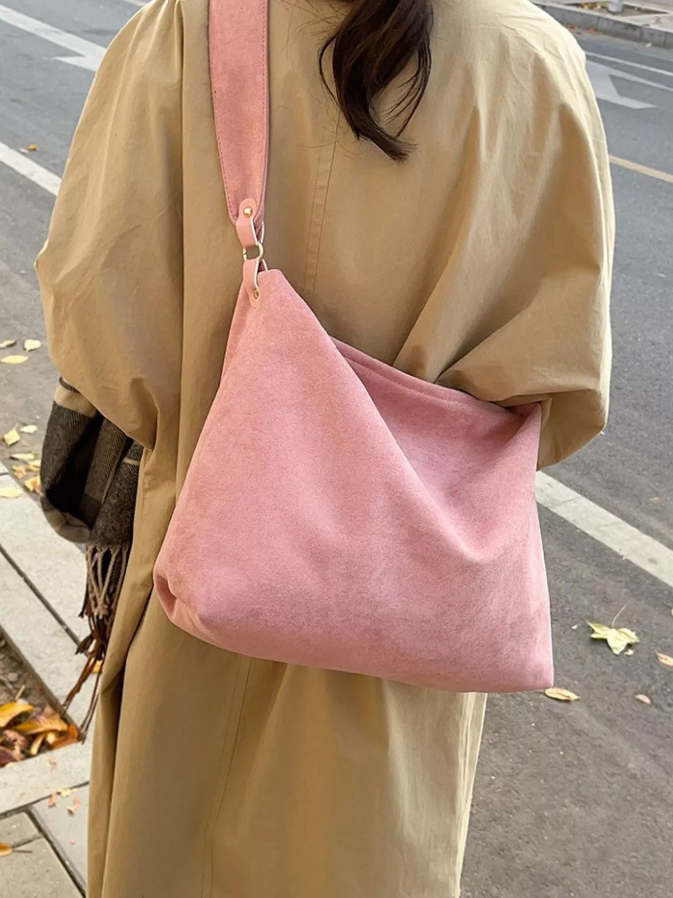 Suede Knot Shoulder Bag - Tigbul's Variety Fashion Shop