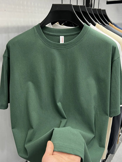 Men's Plus Size Round Neck Short Sleeve T-Shirt - Tigbul's Variety Fashion Shop