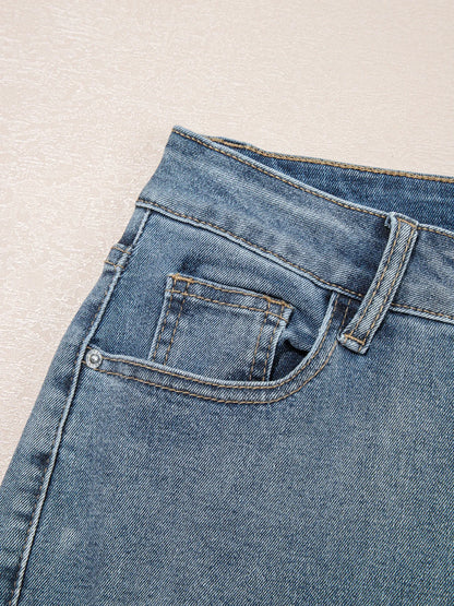 Distressed Ankle-length Straight Jeans - Tigbul's Variety Fashion Shop