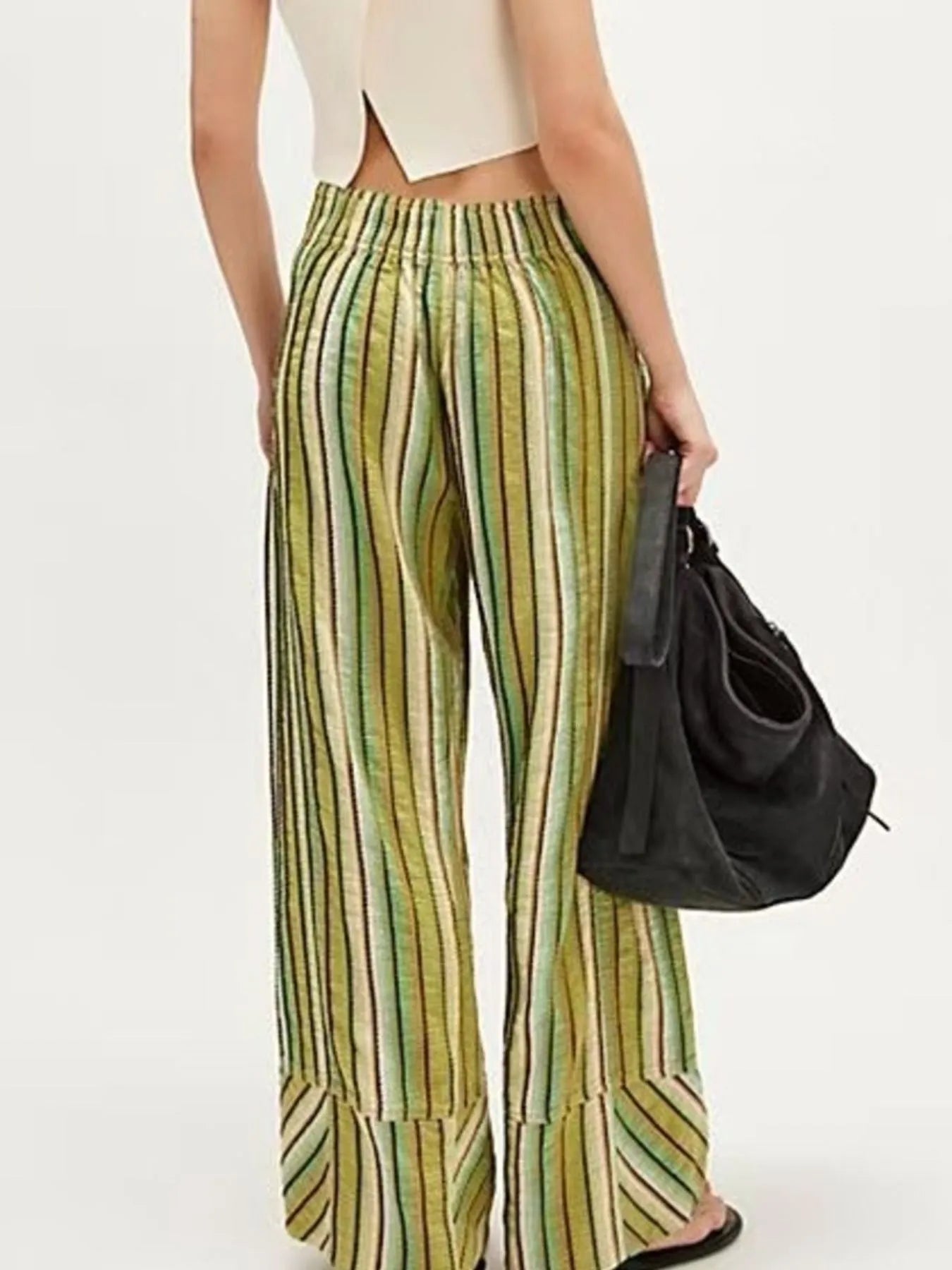 Striped Wide Leg Pants - Tigbul's Variety Fashion Shop