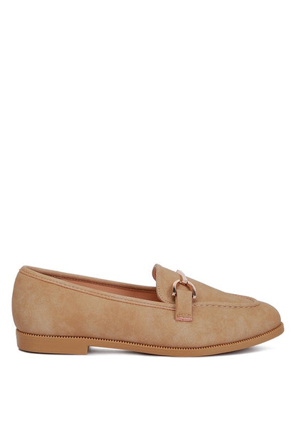 Jagger Horsebit Detail Flat Loafers - Tigbul's Variety Fashion Shop