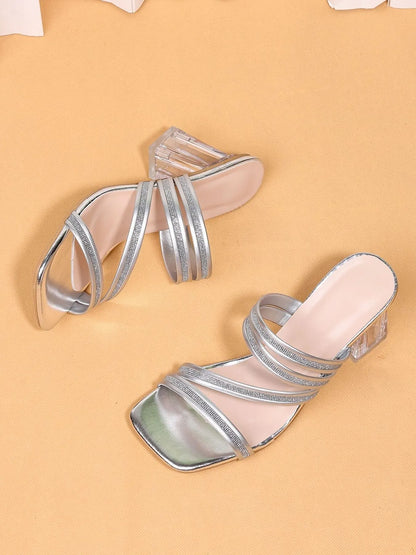 Open Toe Block Heel Sandals - Tigbul's Variety Fashion Shop