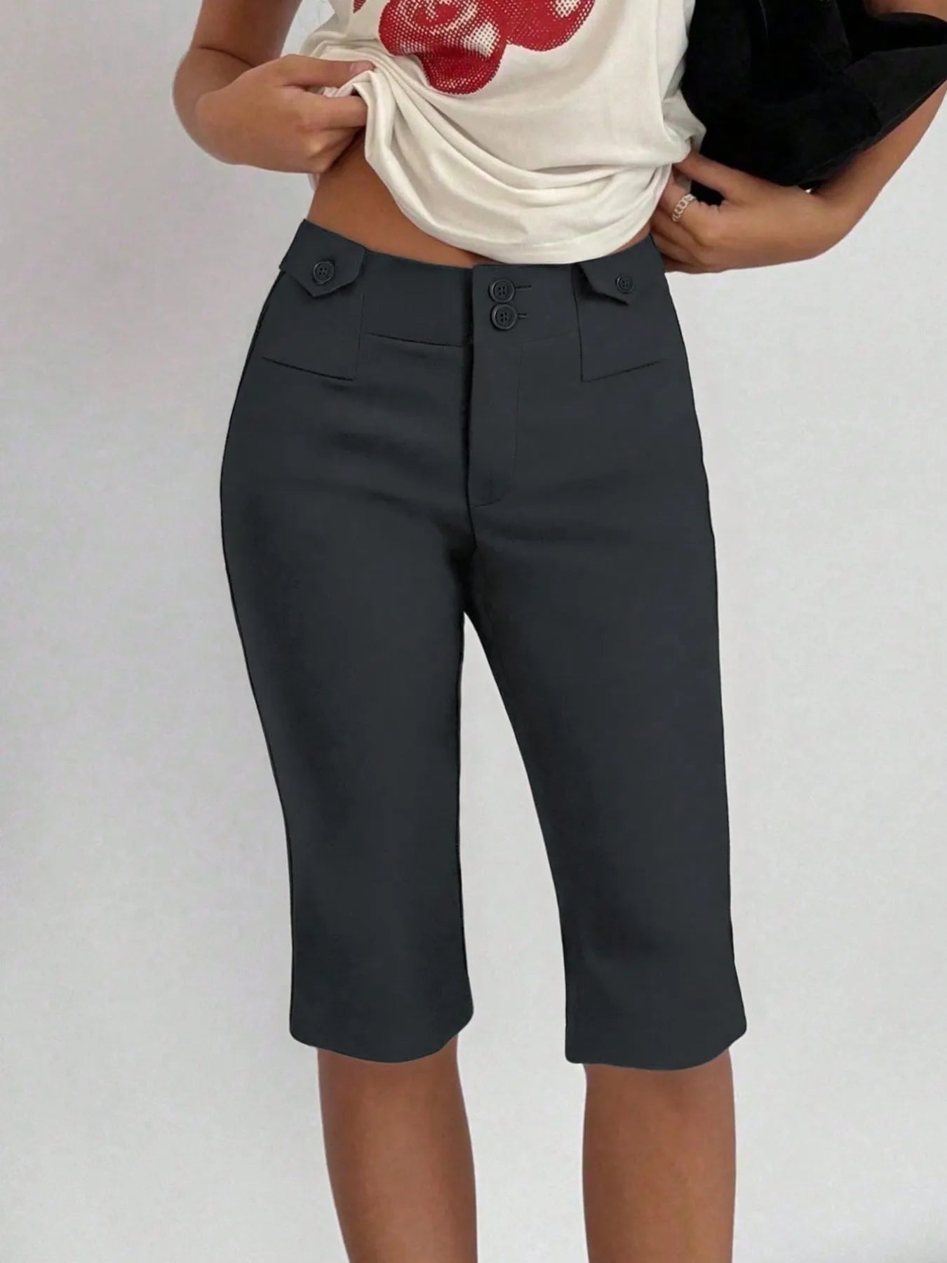 High-Waisted Shorts - Tigbul's Variety Fashion Shop