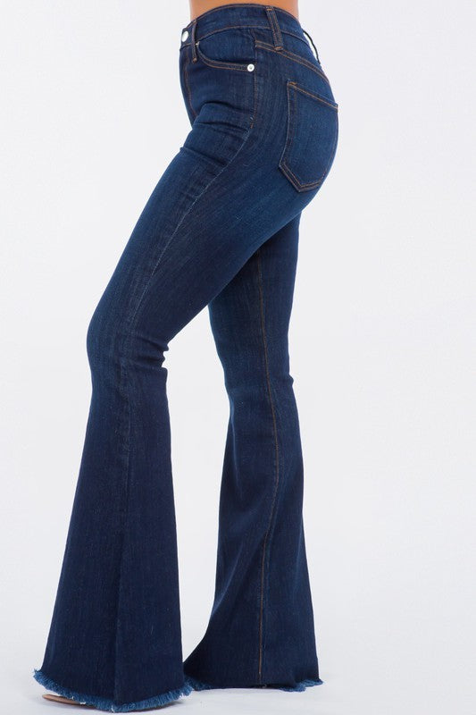 Bell Bottom Jean in Dark Denim - Tigbul's Variety Fashion Shop