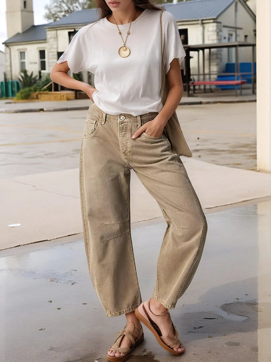 Wide Leg Relaxed Fit Jeans - Tigbul's Variety Fashion Shop