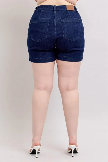 Judy Blue Plus Size High Waist Denim Shorts - Tigbul's Variety Fashion Shop