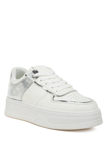 Scouts Metallic Paneling Platform Sneakers - Tigbul's Variety Fashion Shop