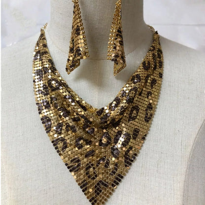 Leopard Necklace and Earrings Jewelry Set - Tigbul's Variety Fashion Shop