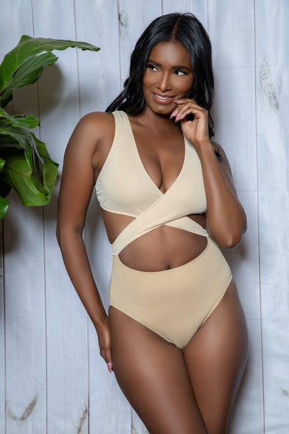 Mia Color Block One Piece Swimsuit - Tigbul's Variety Fashion Shop