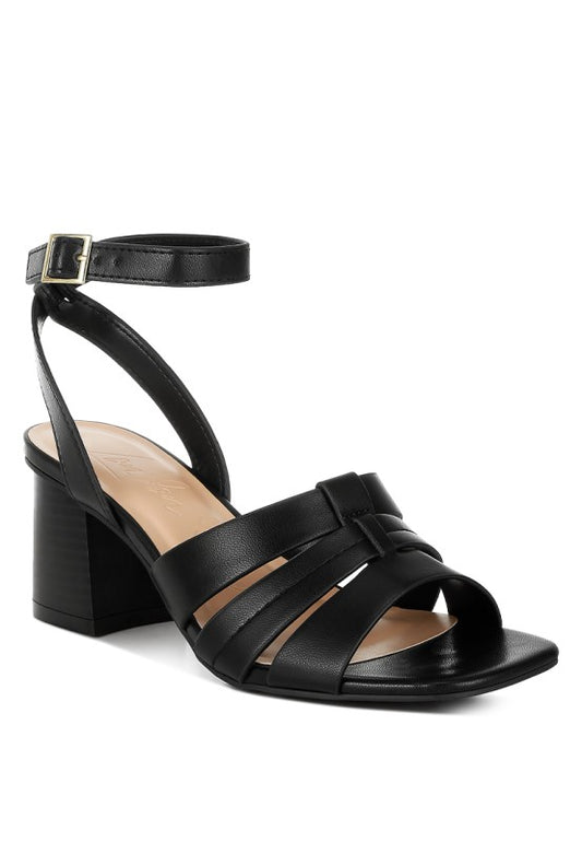 Signora Pin Buckle Ankle Strap Sandals - Tigbul's Variety Fashion Shop