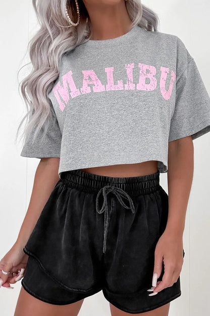Black Mineral Wash French Terry High Waist Casual Shorts - Tigbul's Variety Fashion Shop