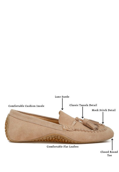 Kipstar Real Suede Leather Tassel Loafers - Tigbul's Variety Fashion Shop