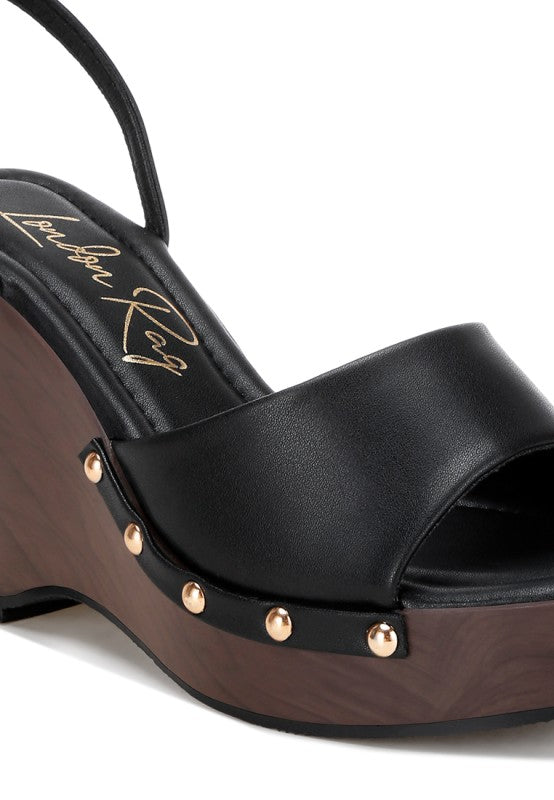 Ankle Strap Studded Wedge Sandals | Tigbuls Variety Fashion Shop